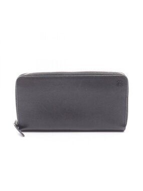 Chanel Round Wallet CC Logo Black Leather